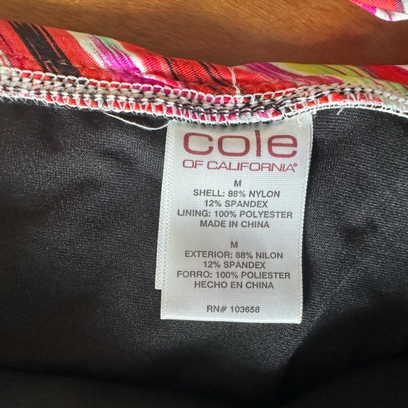 Cole of California Tankini and Bottom Swim Set size M/L - Picture 4 of 5